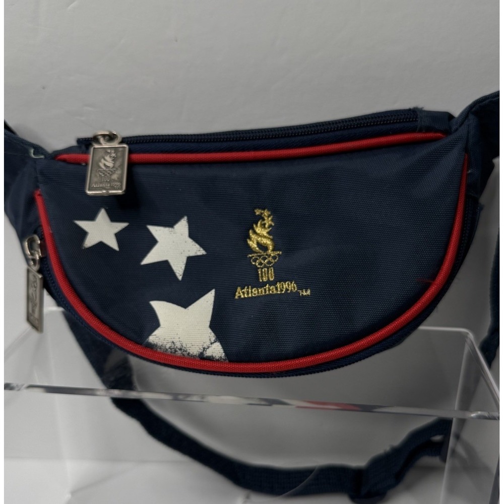Vintage Atlanta 1996 USA Olympics Waist Pouch Fanny‎ Pack Belt Bag Navy Official